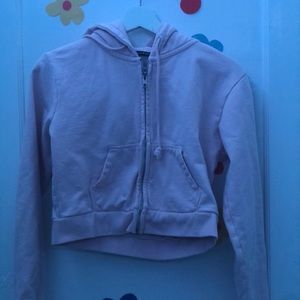 Light pink brandy Melville crystal hoodie